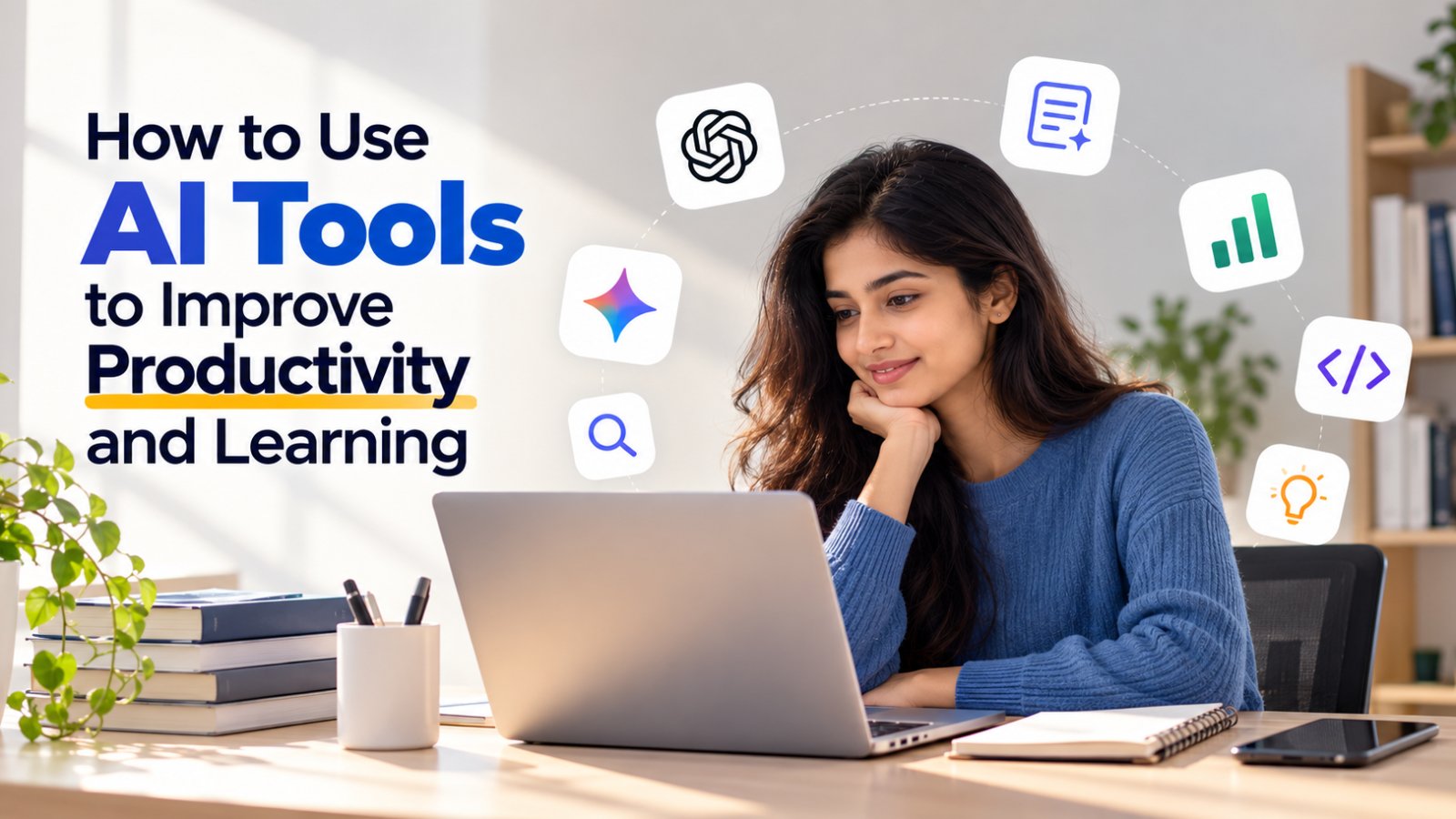 AI tools for improving productivity, learning, and time management for students and professionals